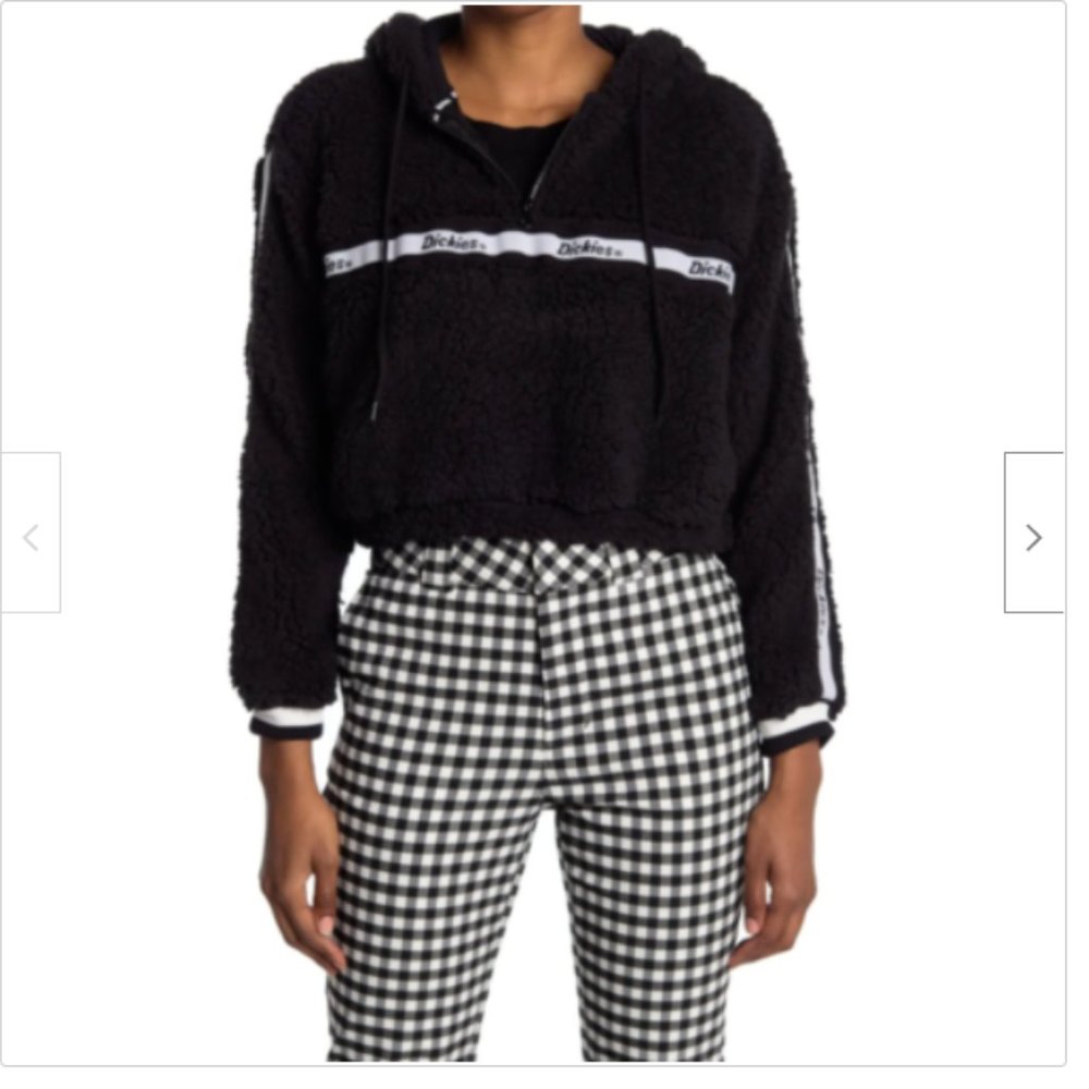 DICKIES Junior's Fleece Faux Hoodie Sweatshirt SM